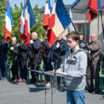 Cérémonie du 8 mai à St Crespin sur Moine | Sèvremoine. Le message de l'Union nationale des anciens combattants a été lu par un élève du collège Ste Marie à Torfou. ©Olivier Rahard